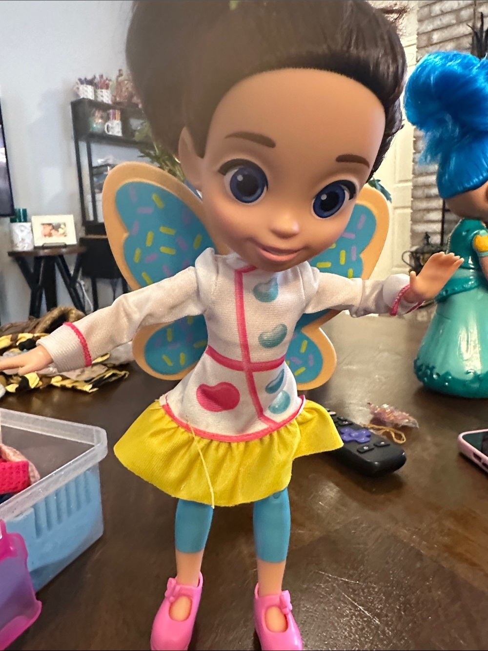 Butterbean Doll - Pink, Yellow & Blue